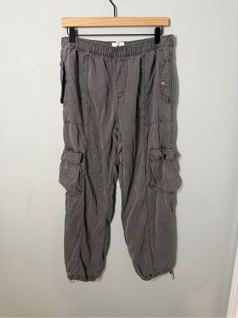 Women’s C&C California Cargo Jogger Pants in Charcoal Gray